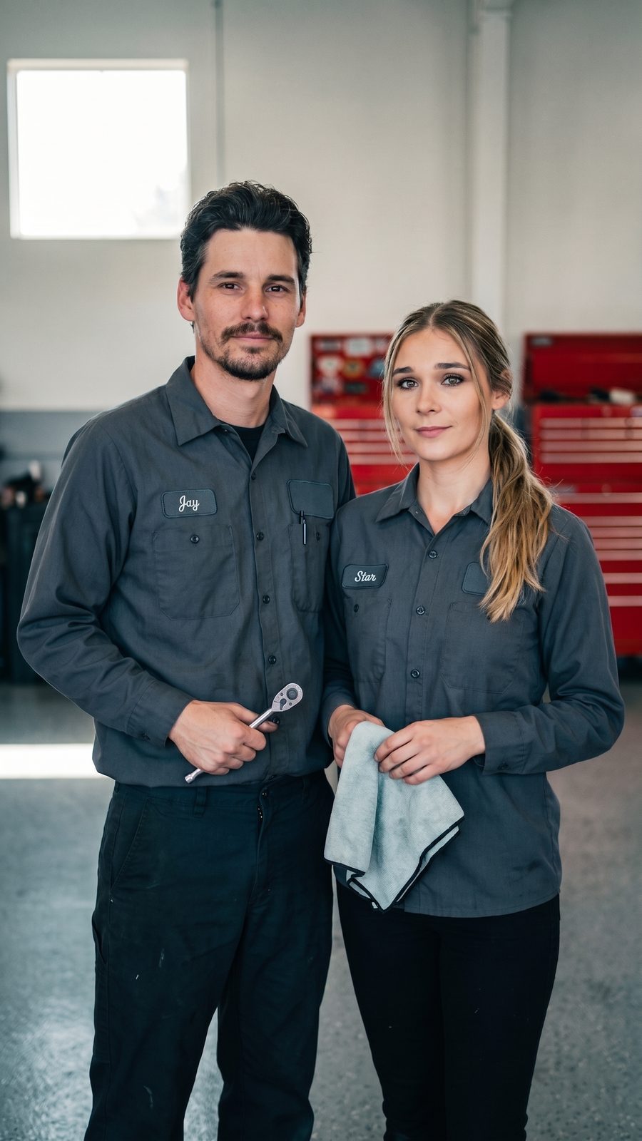 Jerimiah and Star Rash, husband-and-wife owners of Crystal Clear Automotive